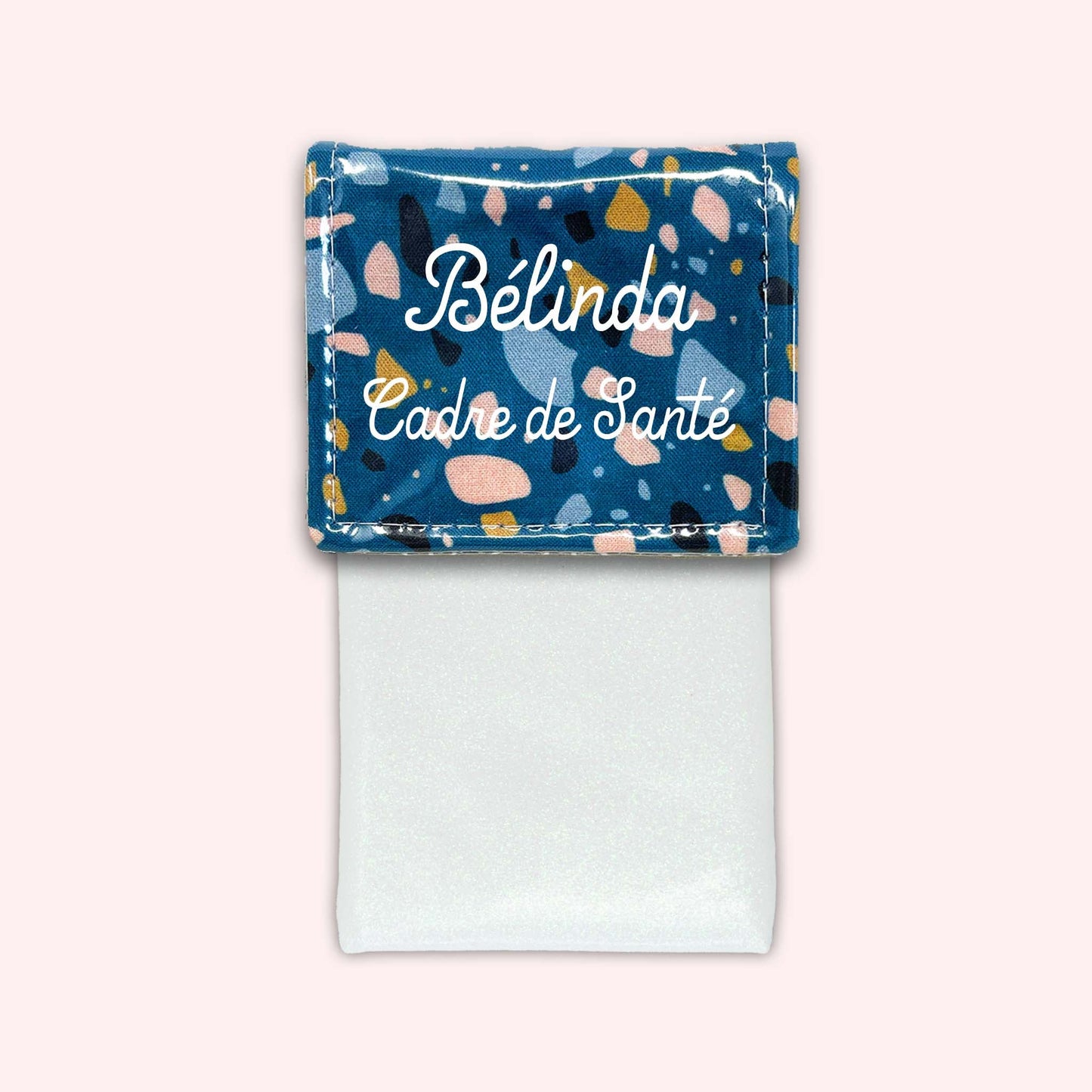 Pochette aimantée Terrazzo Bleu Canard