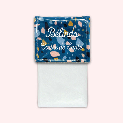 Pochette aimantée Terrazzo Bleu Canard