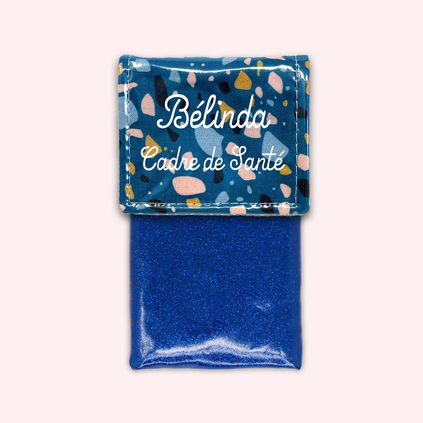 Pochette aimantée Terrazzo Bleu Canard
