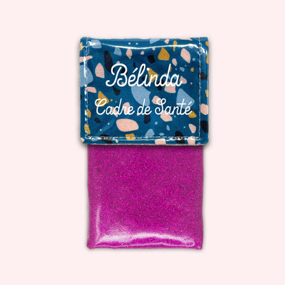 Pochette aimantée Terrazzo Bleu Canard