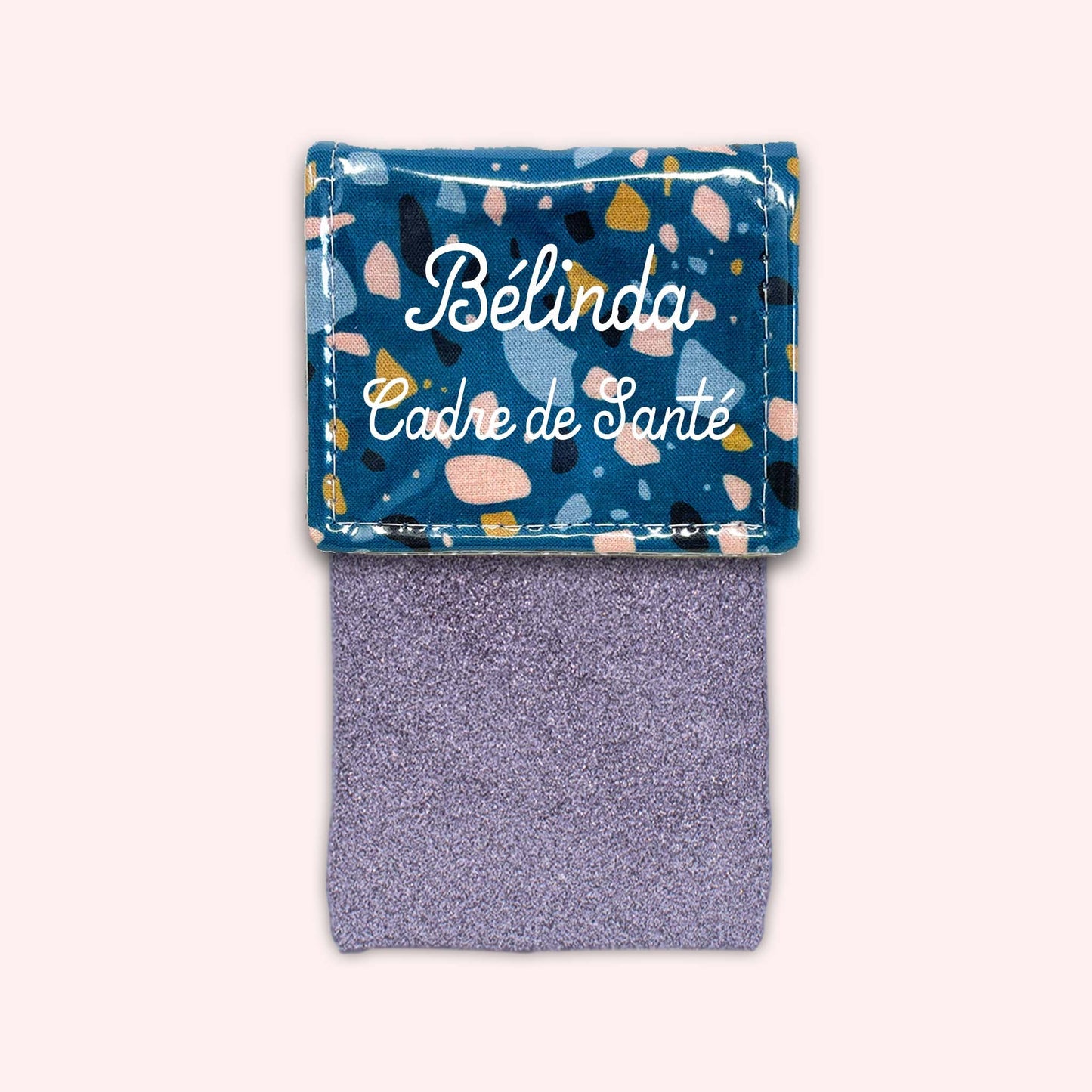 Pochette aimantée Terrazzo Bleu Canard