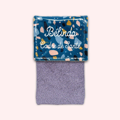 Pochette aimantée Terrazzo Bleu Canard