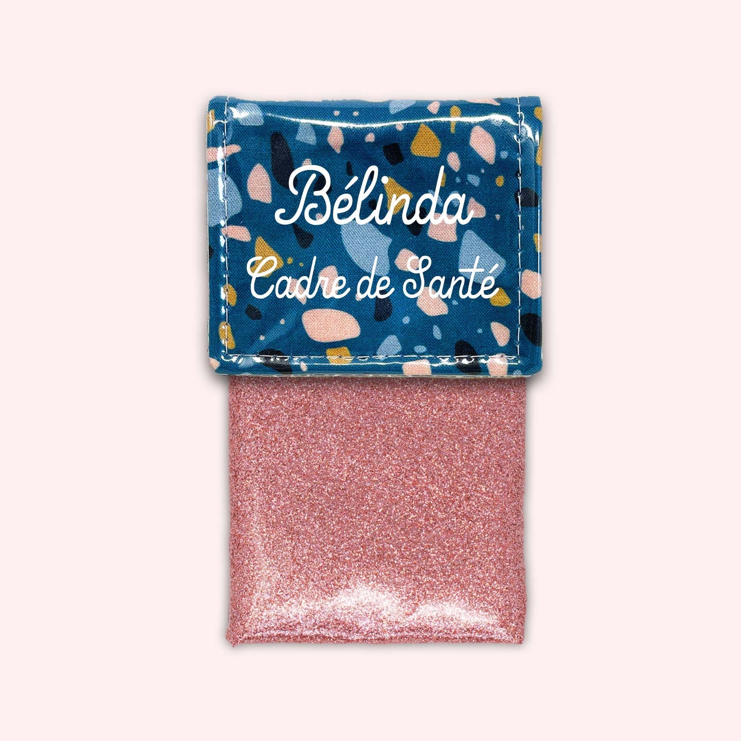 Pochette aimantée Terrazzo Bleu Canard