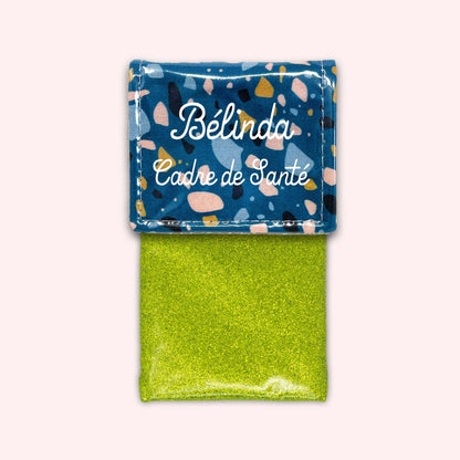 Pochette aimantée Terrazzo Bleu Canard