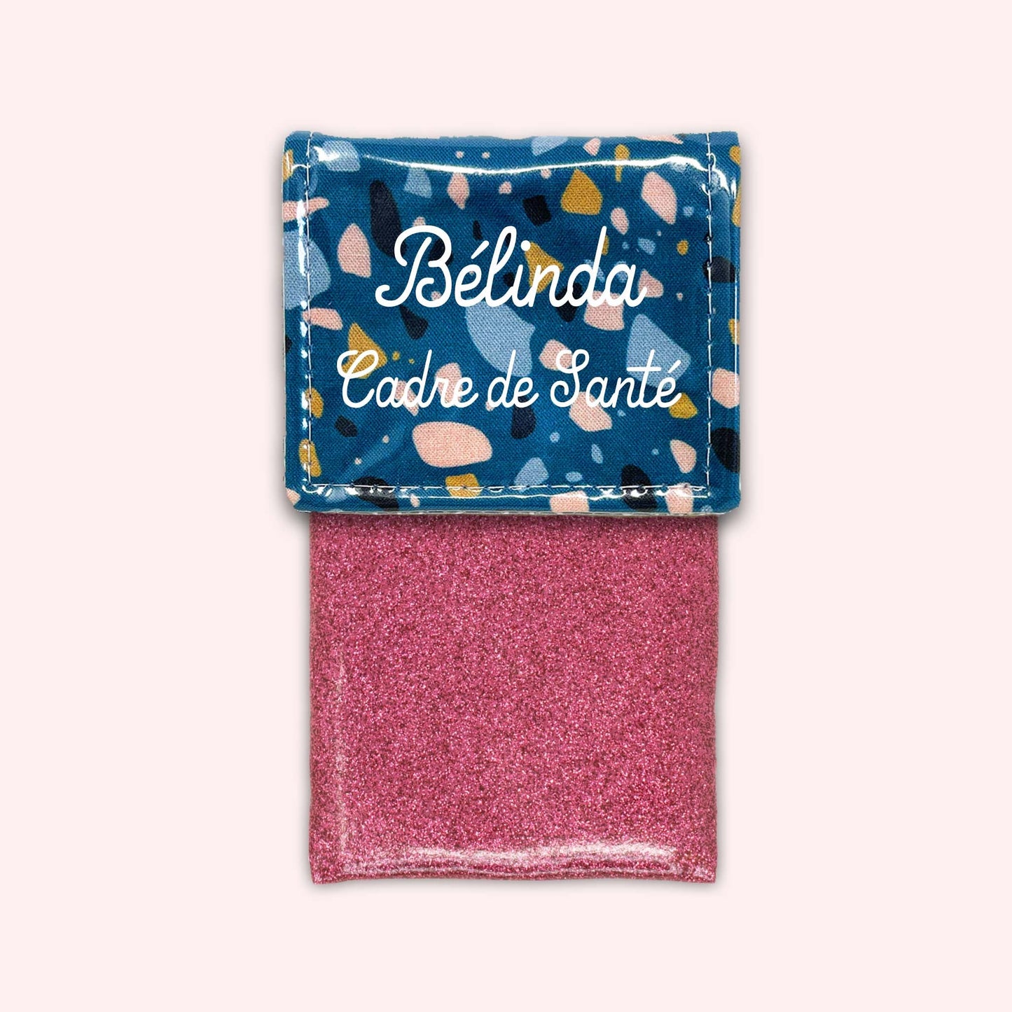 Pochette aimantée Terrazzo Bleu Canard