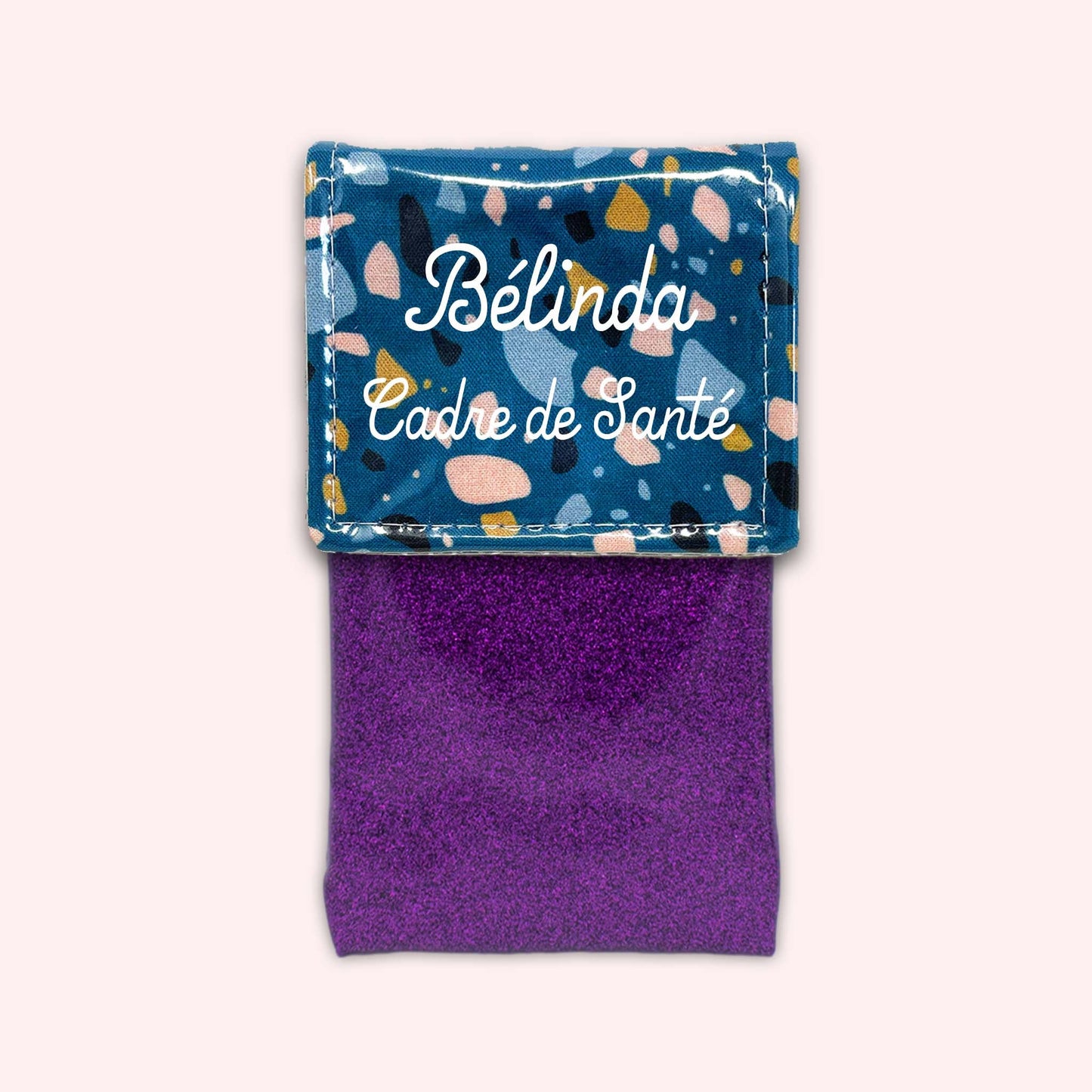 Pochette aimantée Terrazzo Bleu Canard