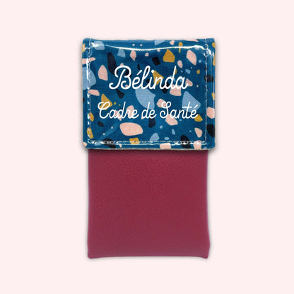 Pochette aimantée Terrazzo Bleu Canard