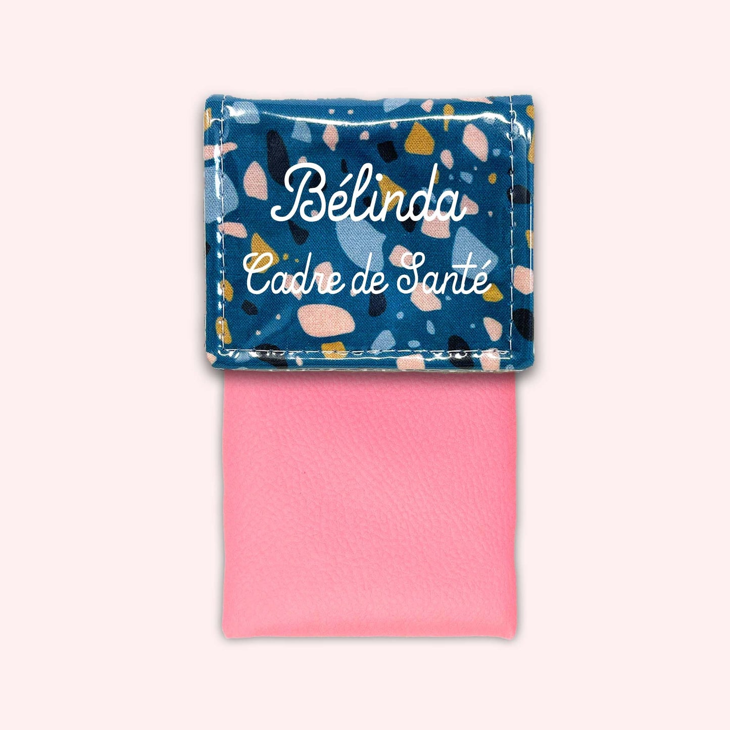Pochette aimantée Terrazzo Bleu Canard