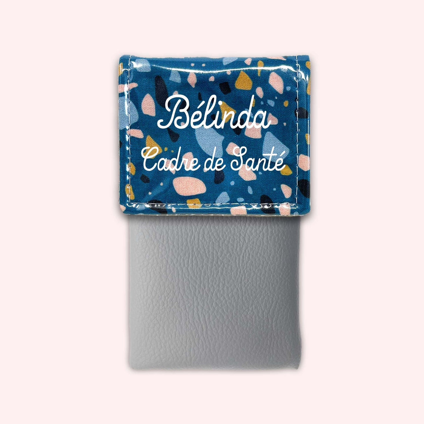 Pochette aimantée Terrazzo Bleu Canard
