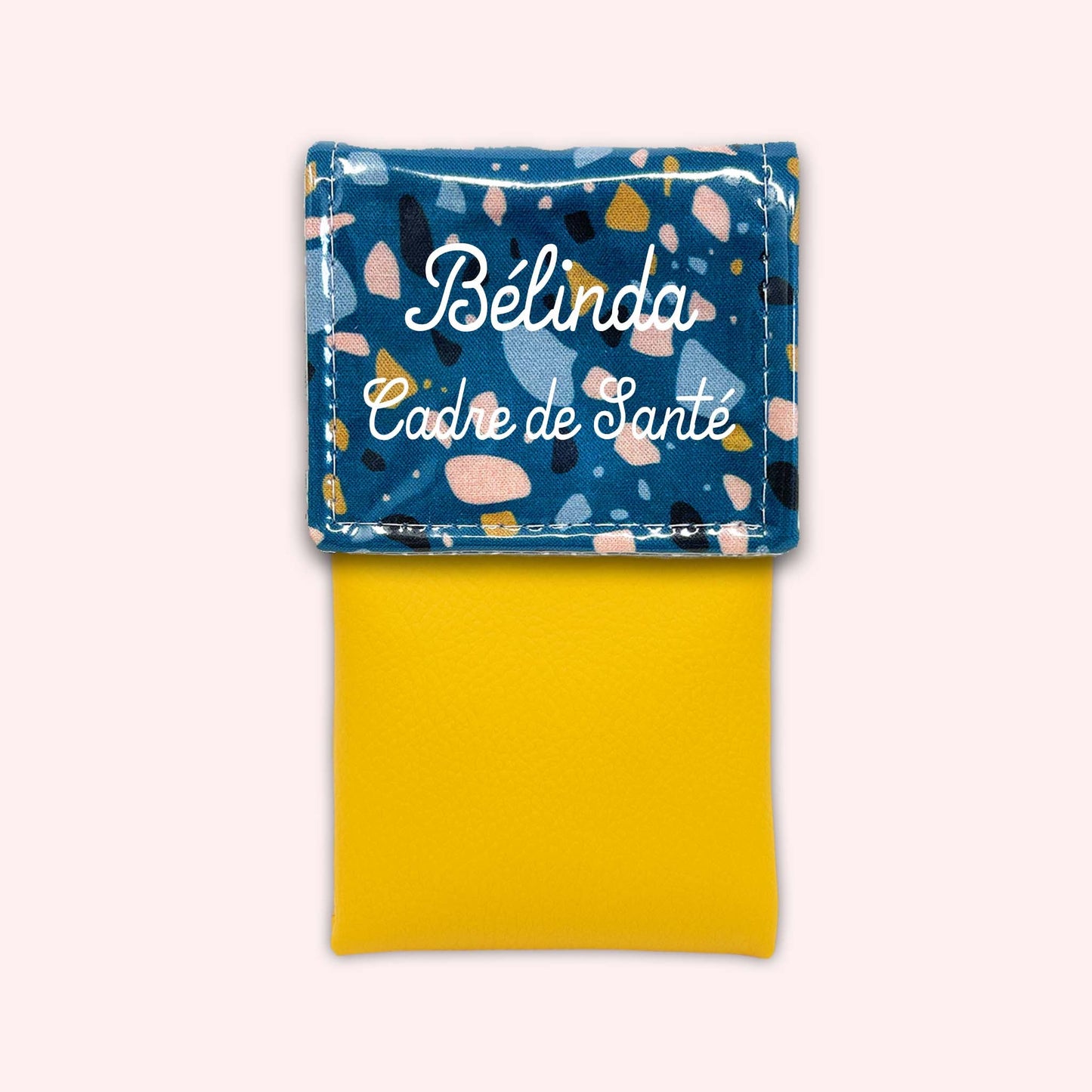 Pochette aimantée Terrazzo Bleu Canard