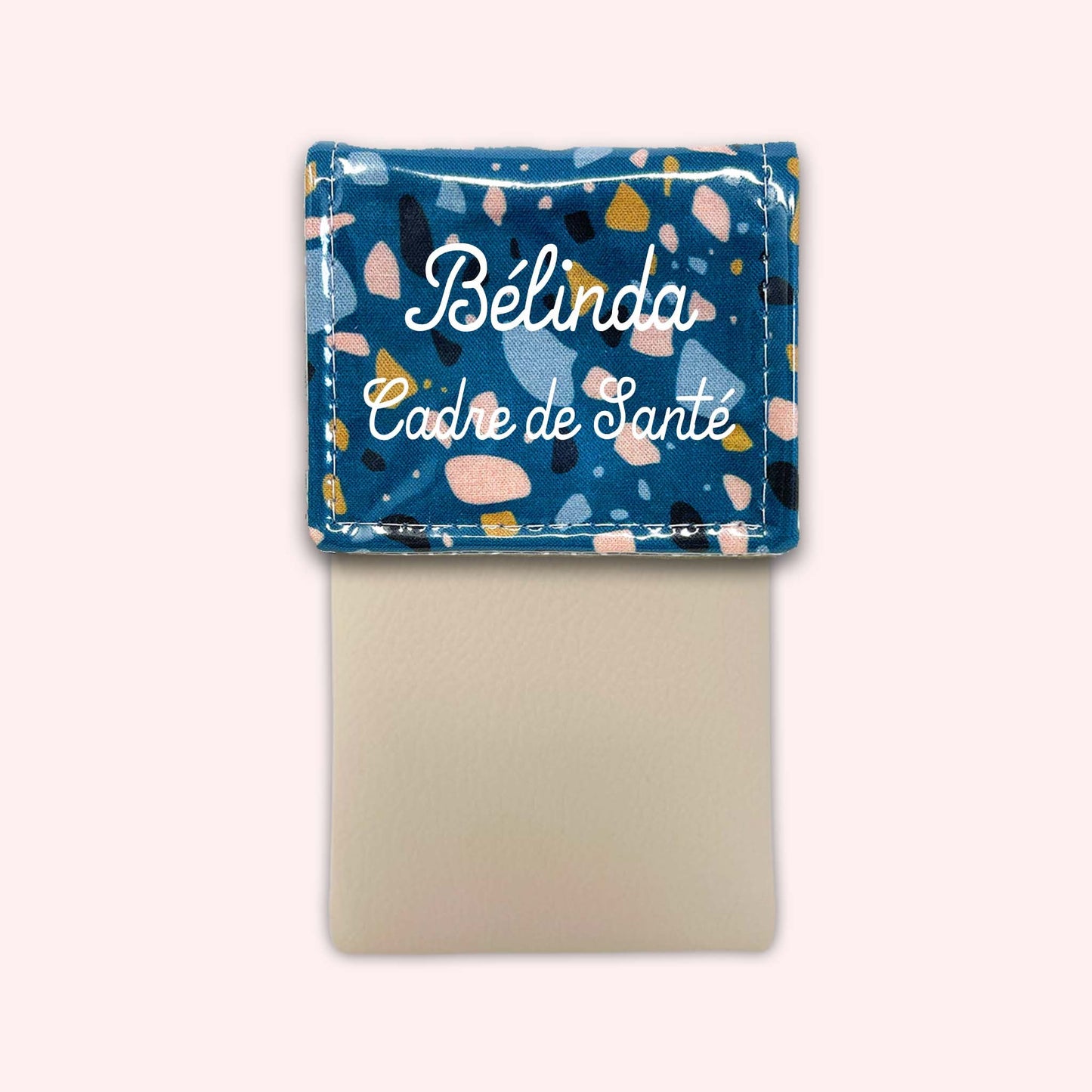 Pochette aimantée Terrazzo Bleu Canard