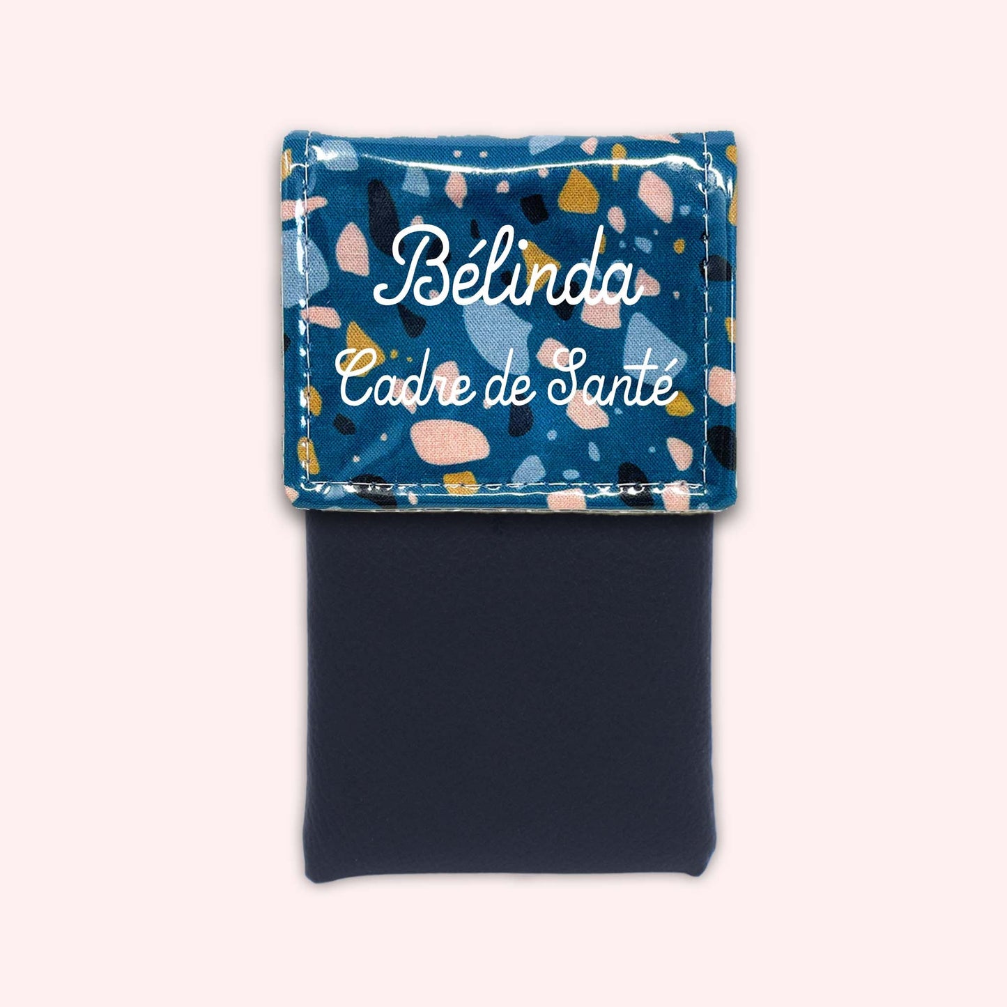 Pochette aimantée Terrazzo Bleu Canard