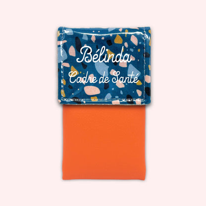 Pochette aimantée Terrazzo Bleu Canard