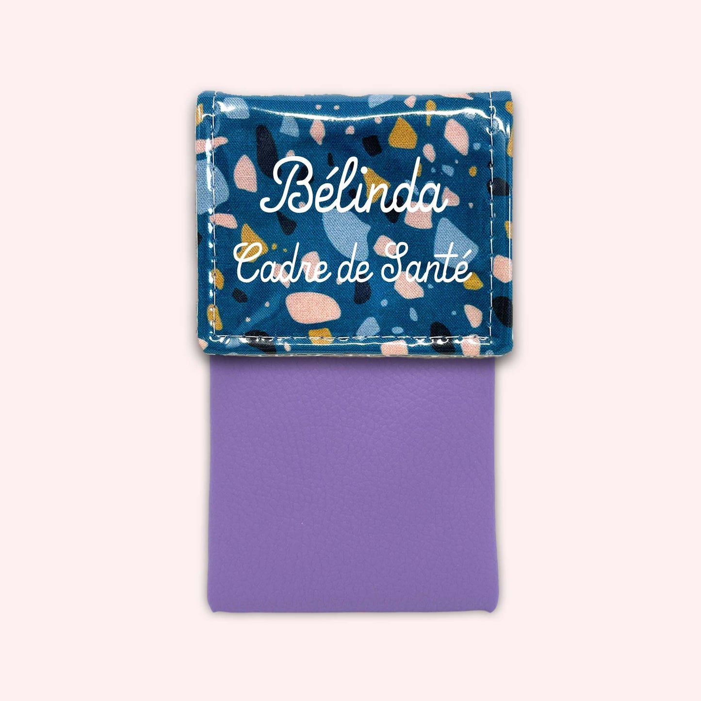 Pochette aimantée Terrazzo Bleu Canard