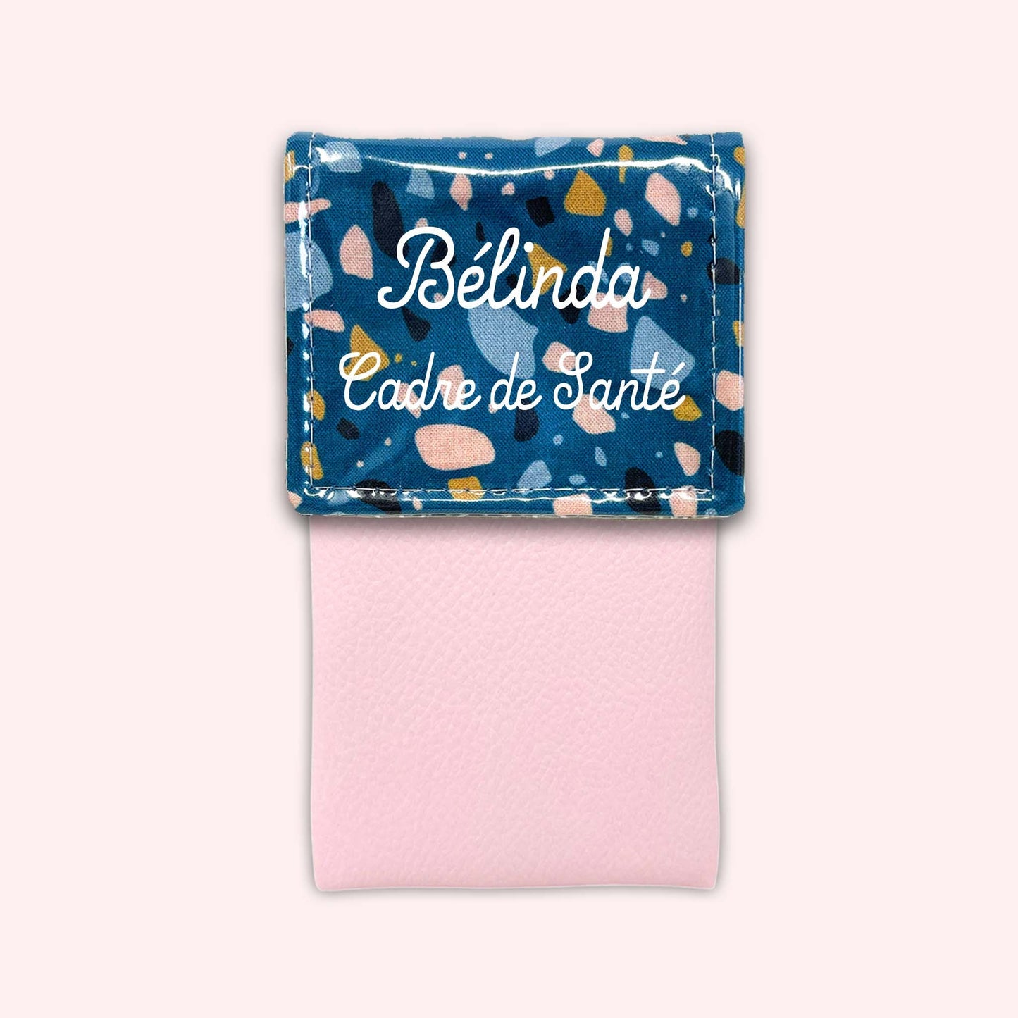Pochette aimantée Terrazzo Bleu Canard