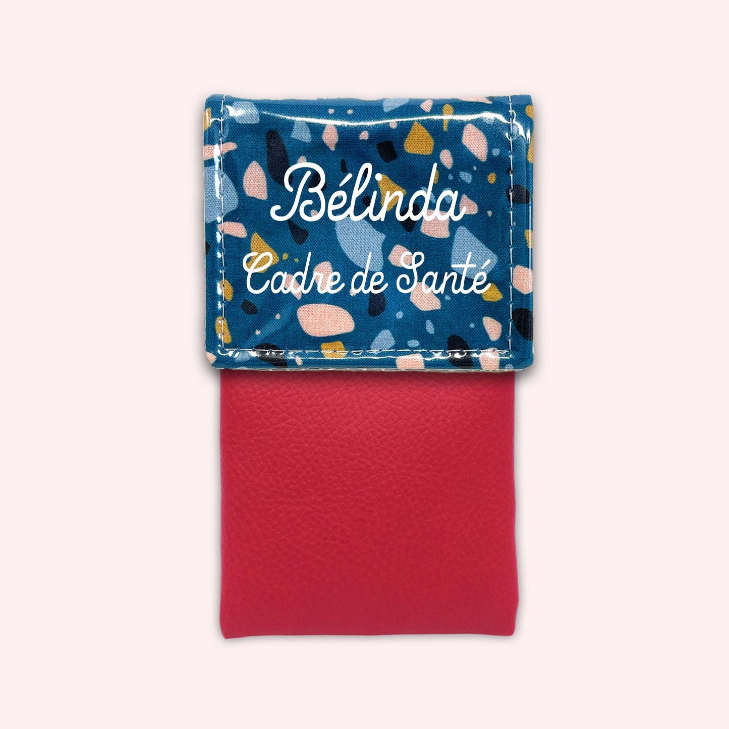 Pochette aimantée Terrazzo Bleu Canard