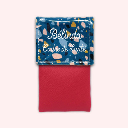 Pochette aimantée Terrazzo Bleu Canard