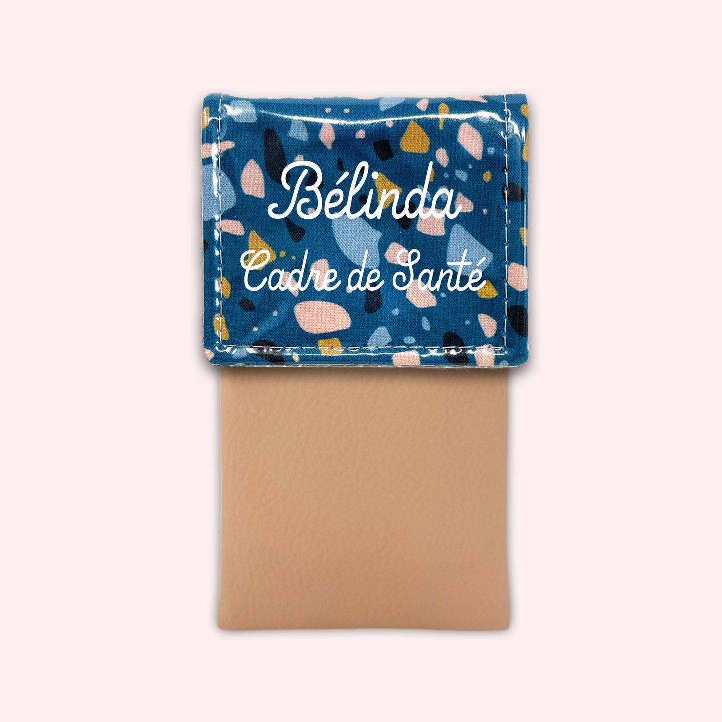 Pochette aimantée Terrazzo Bleu Canard