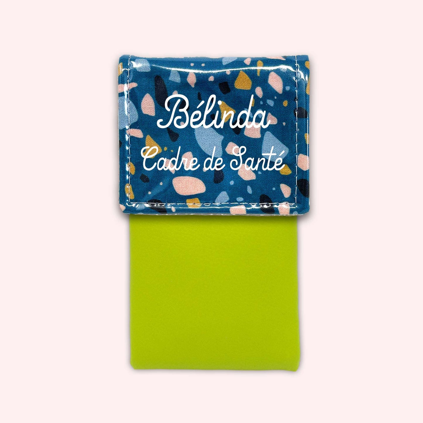 Pochette aimantée Terrazzo Bleu Canard