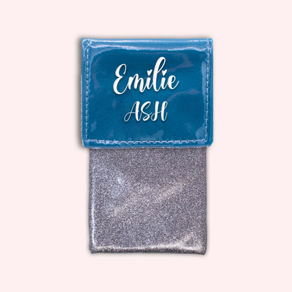 Pochette bicolore rabat Bleu canard