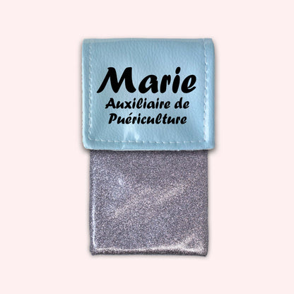 Pochette bicolore rabat Bleu ciel
