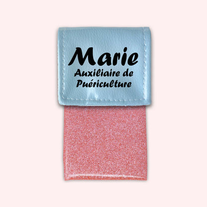 Pochette bicolore rabat Bleu ciel