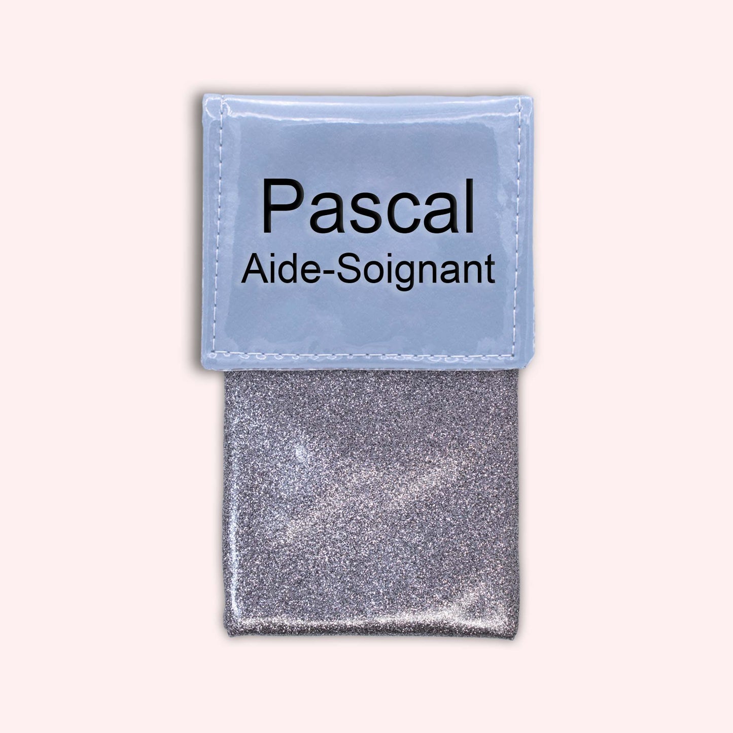 Pochette bicolore rabat Bleu gris