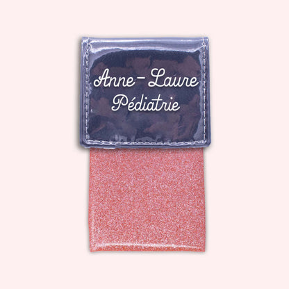 Pochette bicolore rabat Bleu marine