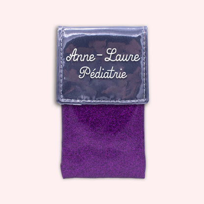 Pochette bicolore rabat Bleu marine