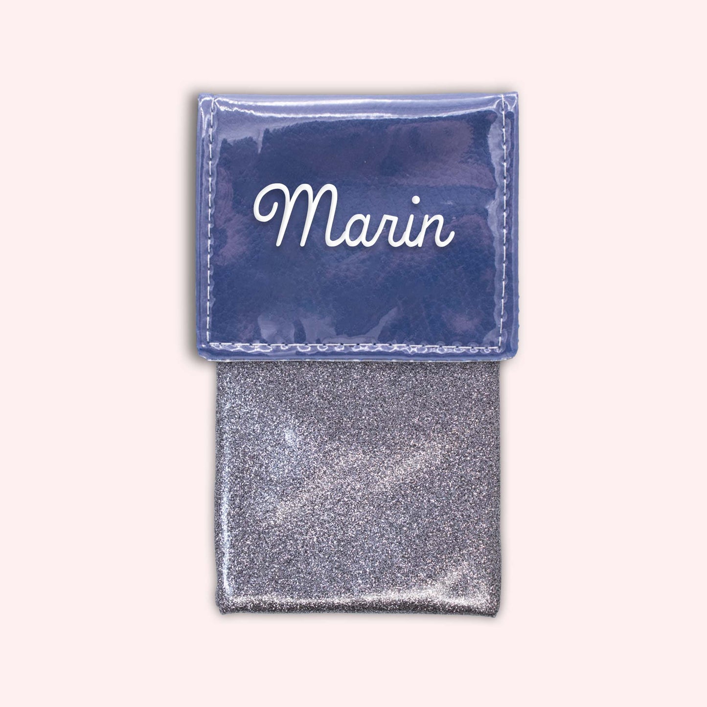 Pochette bicolore rabat Bleu roy