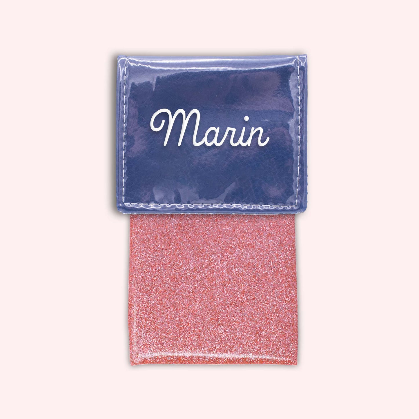 Pochette bicolore rabat Bleu roy