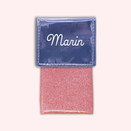 Pochette bicolore rabat Bleu roy