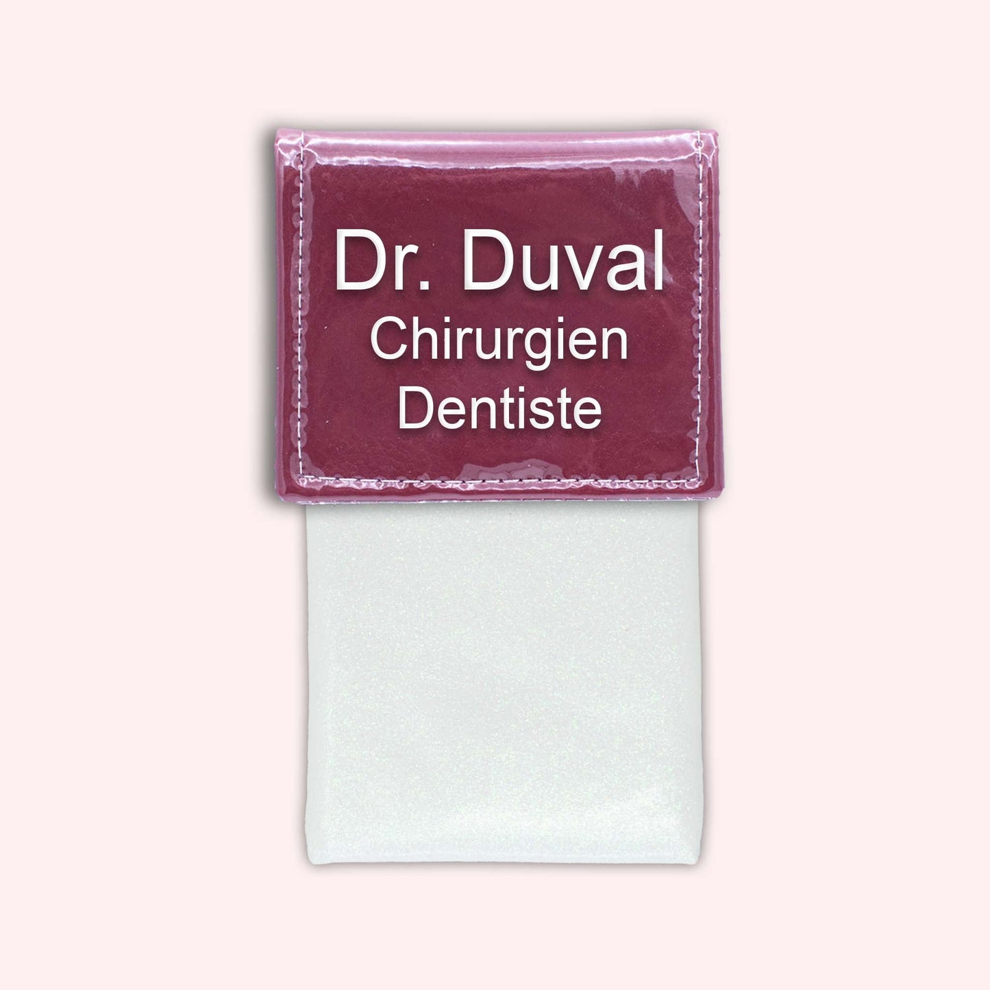 Two-tone Bordeaux flap pouch