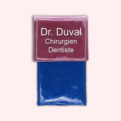 Two-tone Bordeaux flap pouch