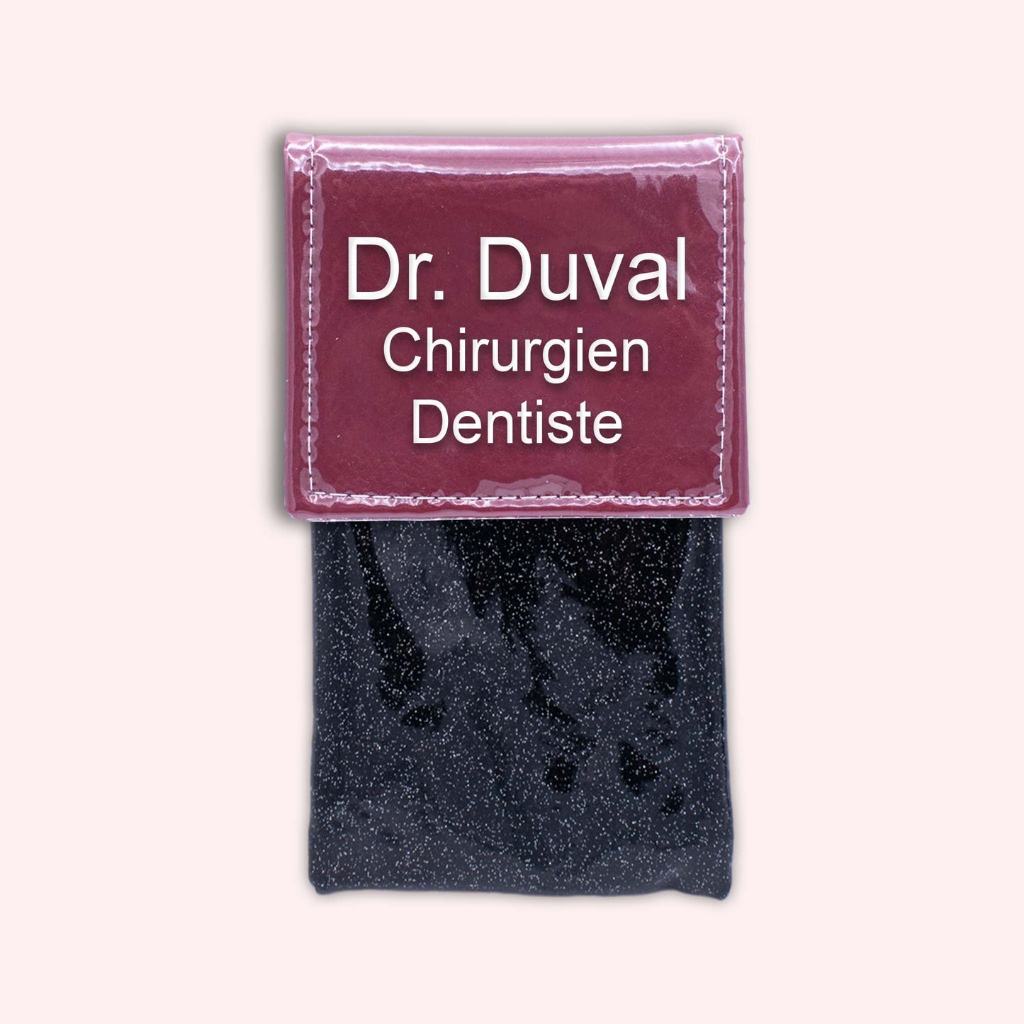 Two-tone Bordeaux flap pouch