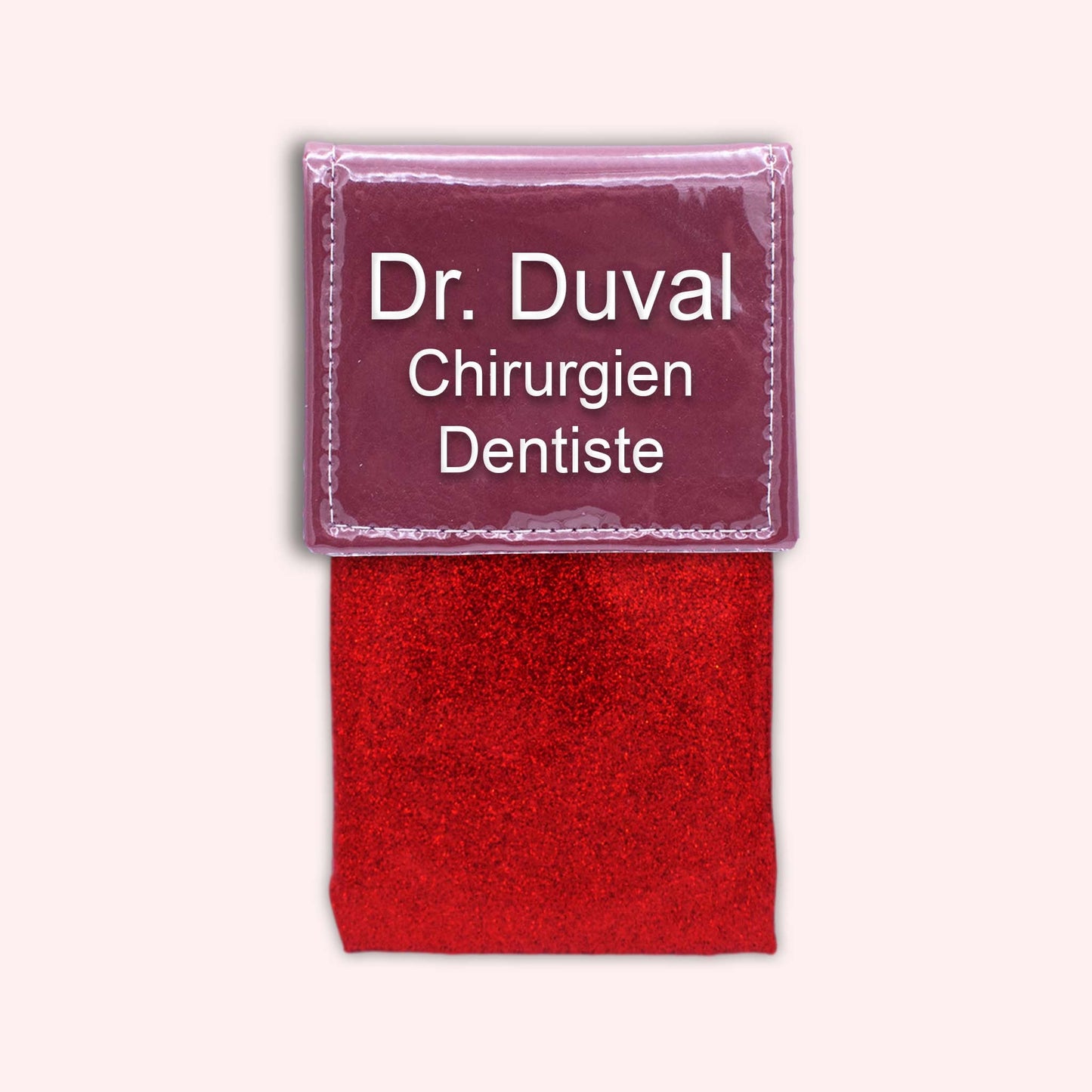 Two-tone Bordeaux flap pouch