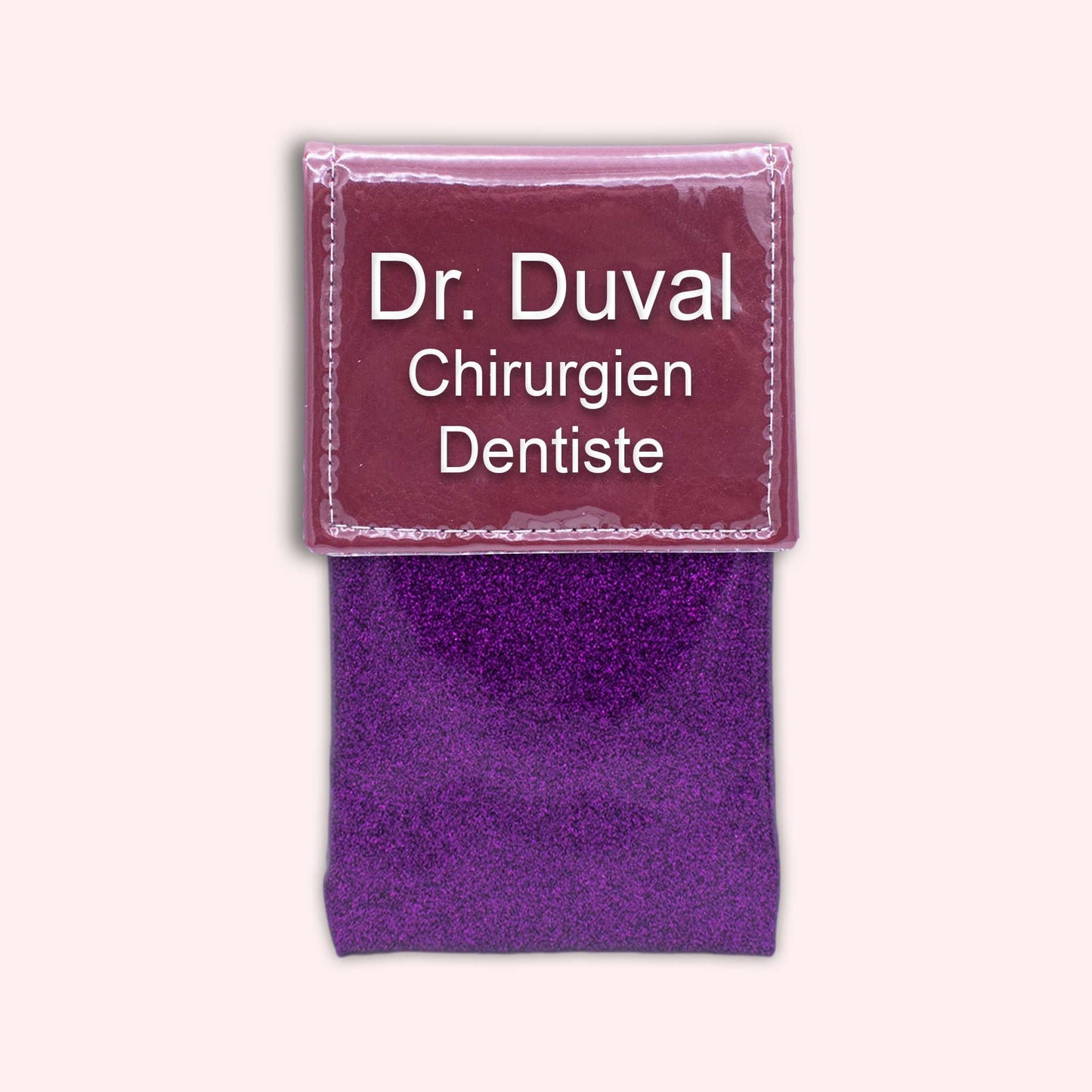 Two-tone Bordeaux flap pouch