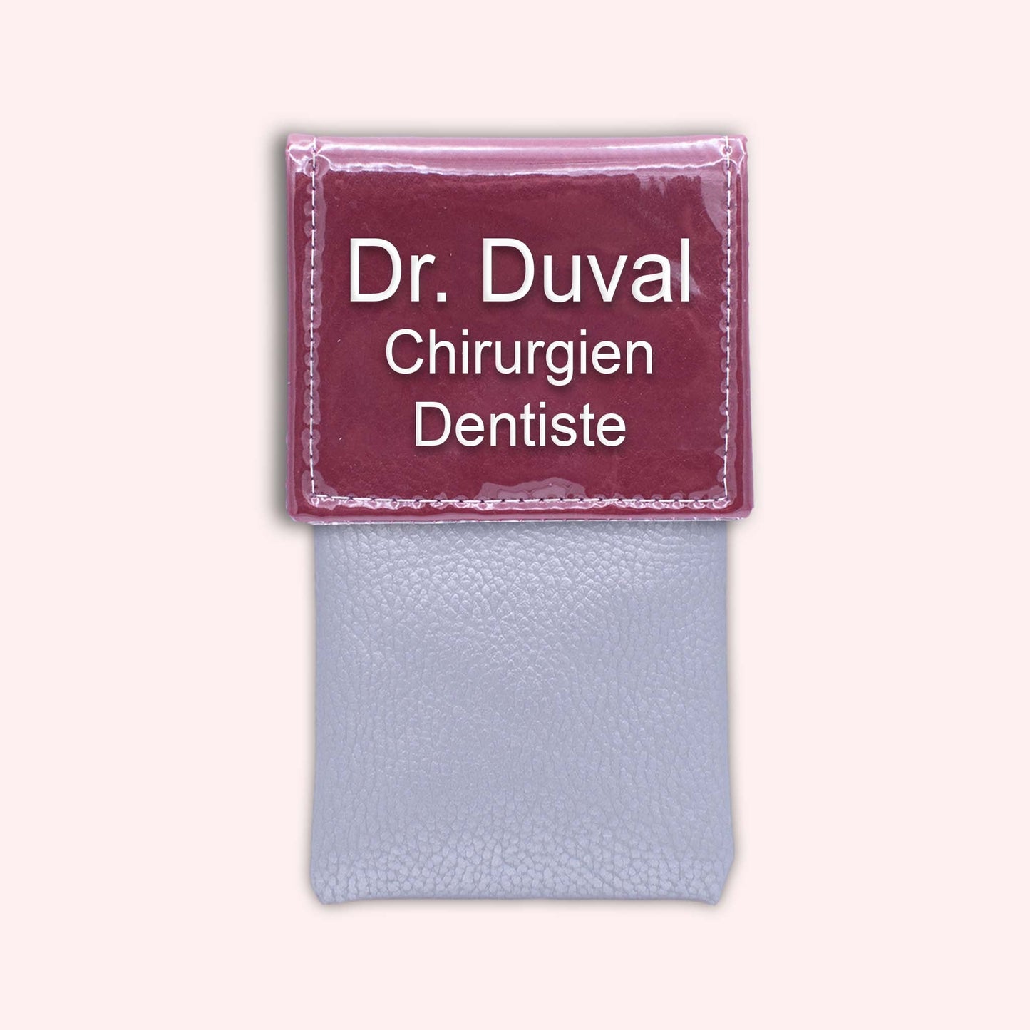 Two-tone Bordeaux flap pouch