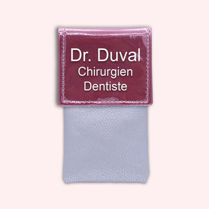 Two-tone Bordeaux flap pouch