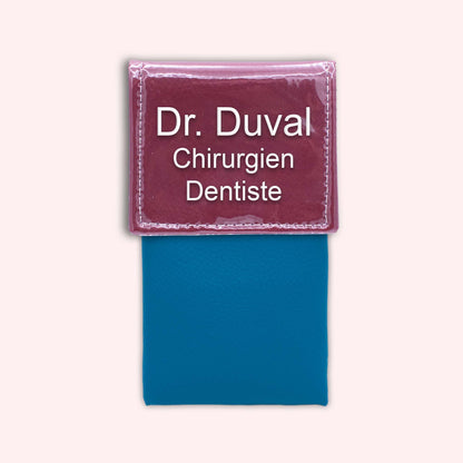 Two-tone Bordeaux flap pouch