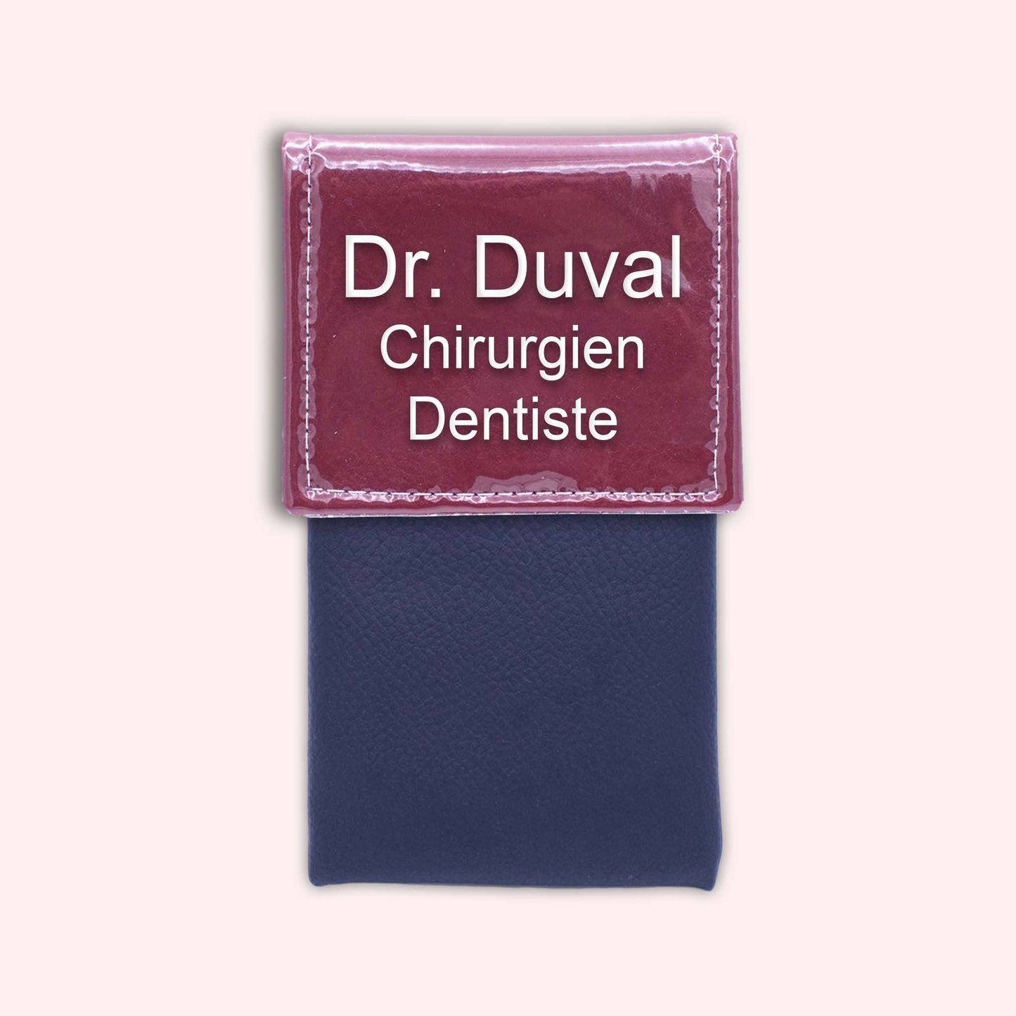 Two-tone Bordeaux flap pouch