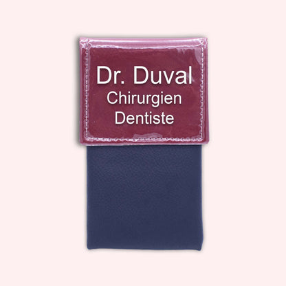 Two-tone Bordeaux flap pouch