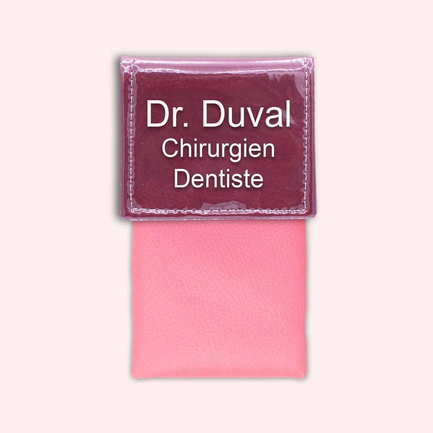 Two-tone Bordeaux flap pouch