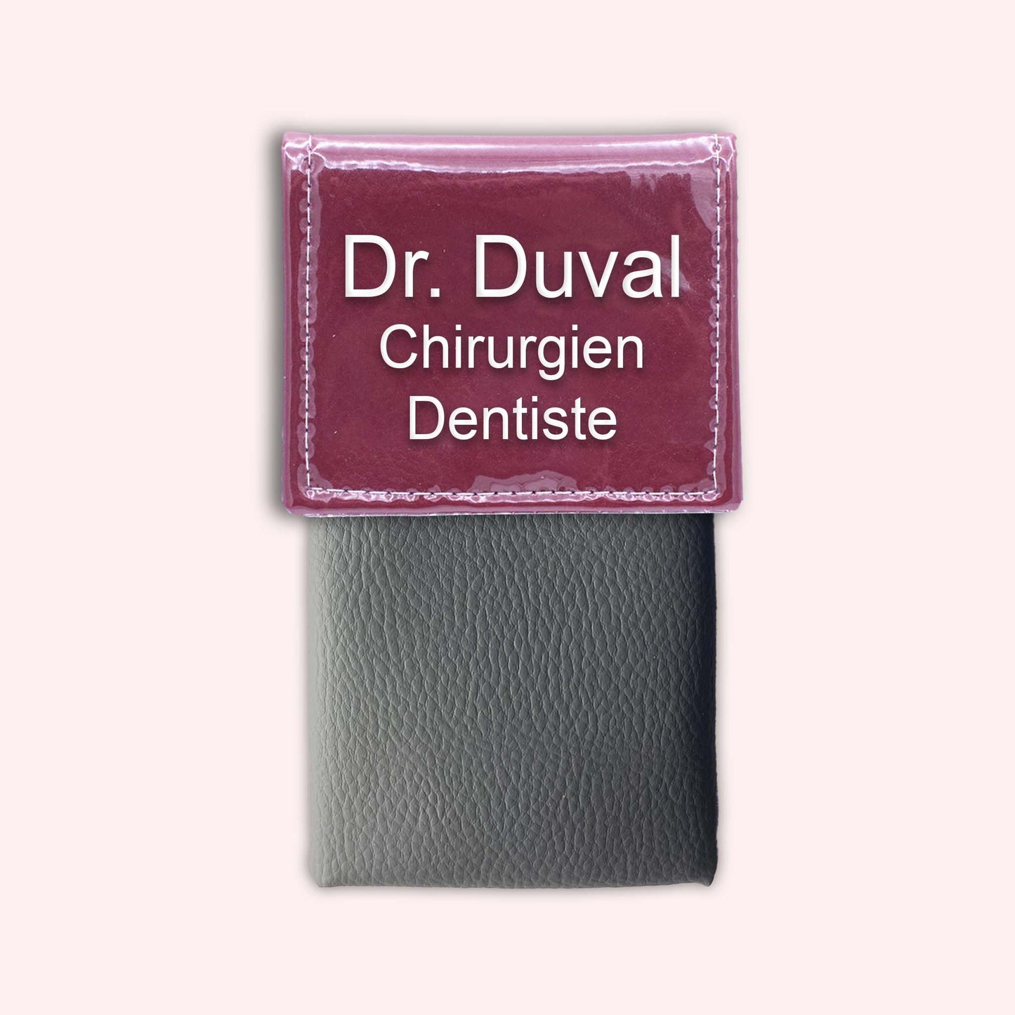 Two-tone Bordeaux flap pouch