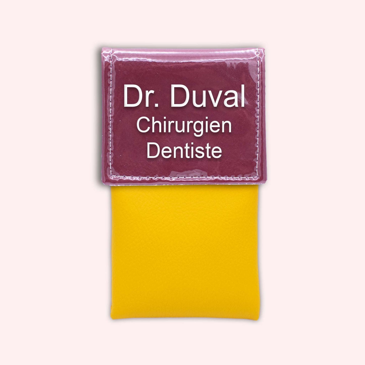 Two-tone Bordeaux flap pouch