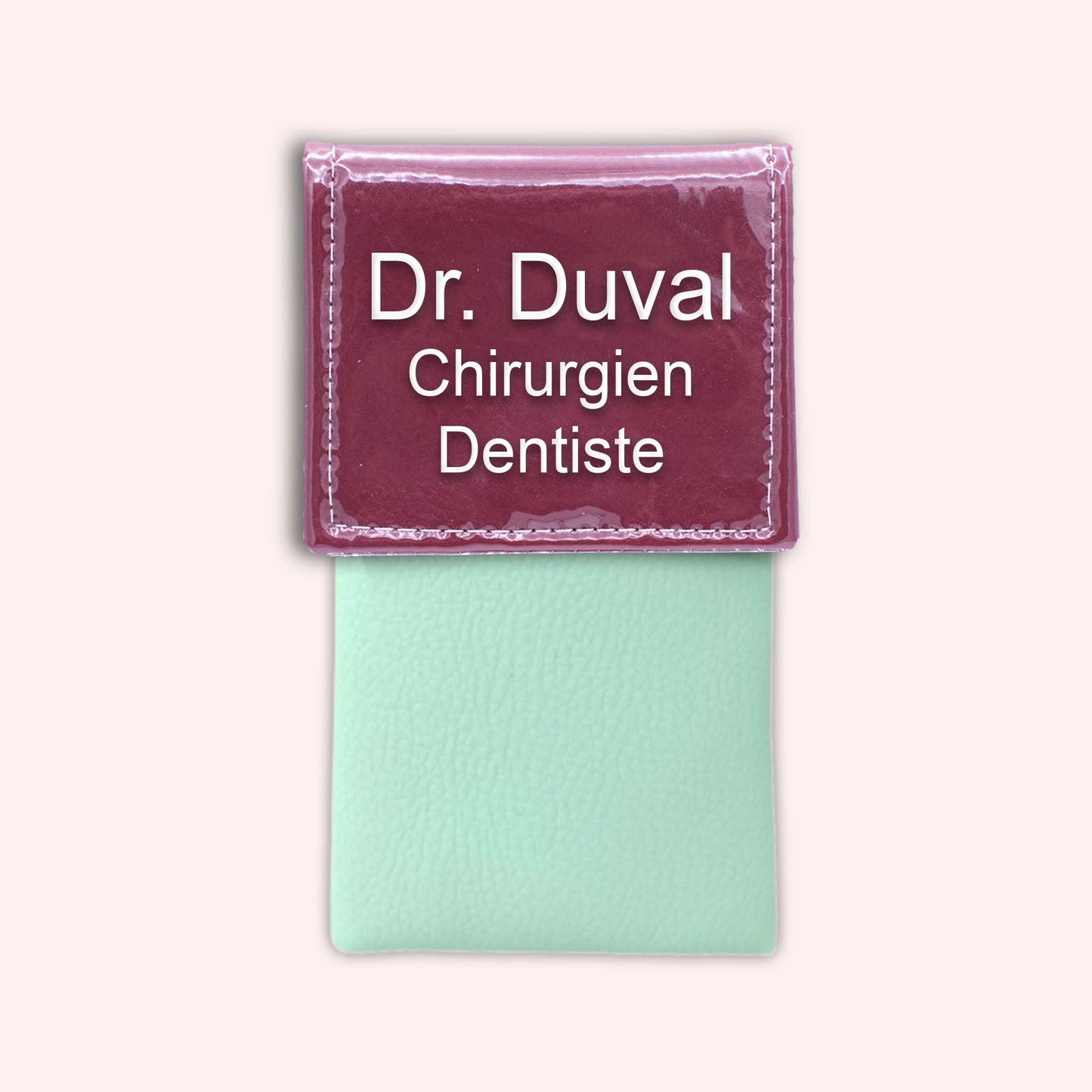 Two-tone Bordeaux flap pouch