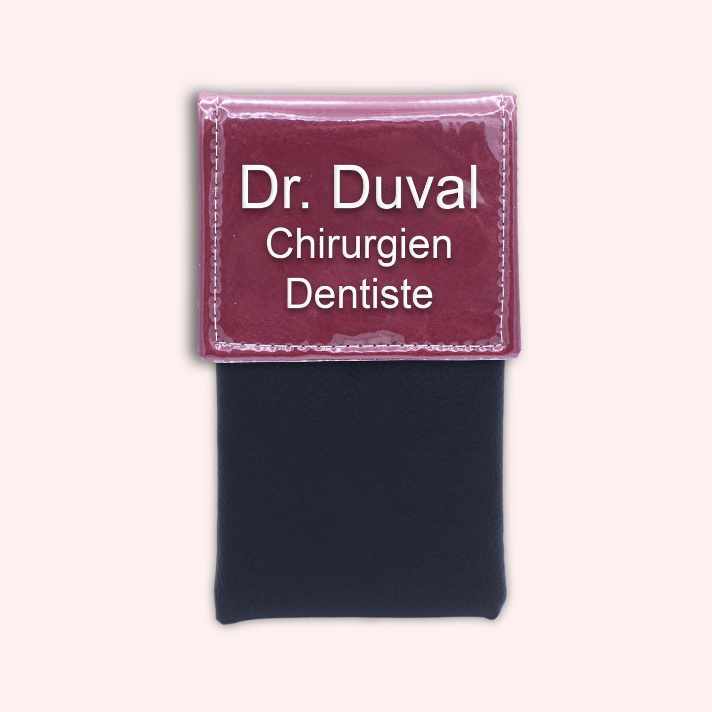 Two-tone Bordeaux flap pouch