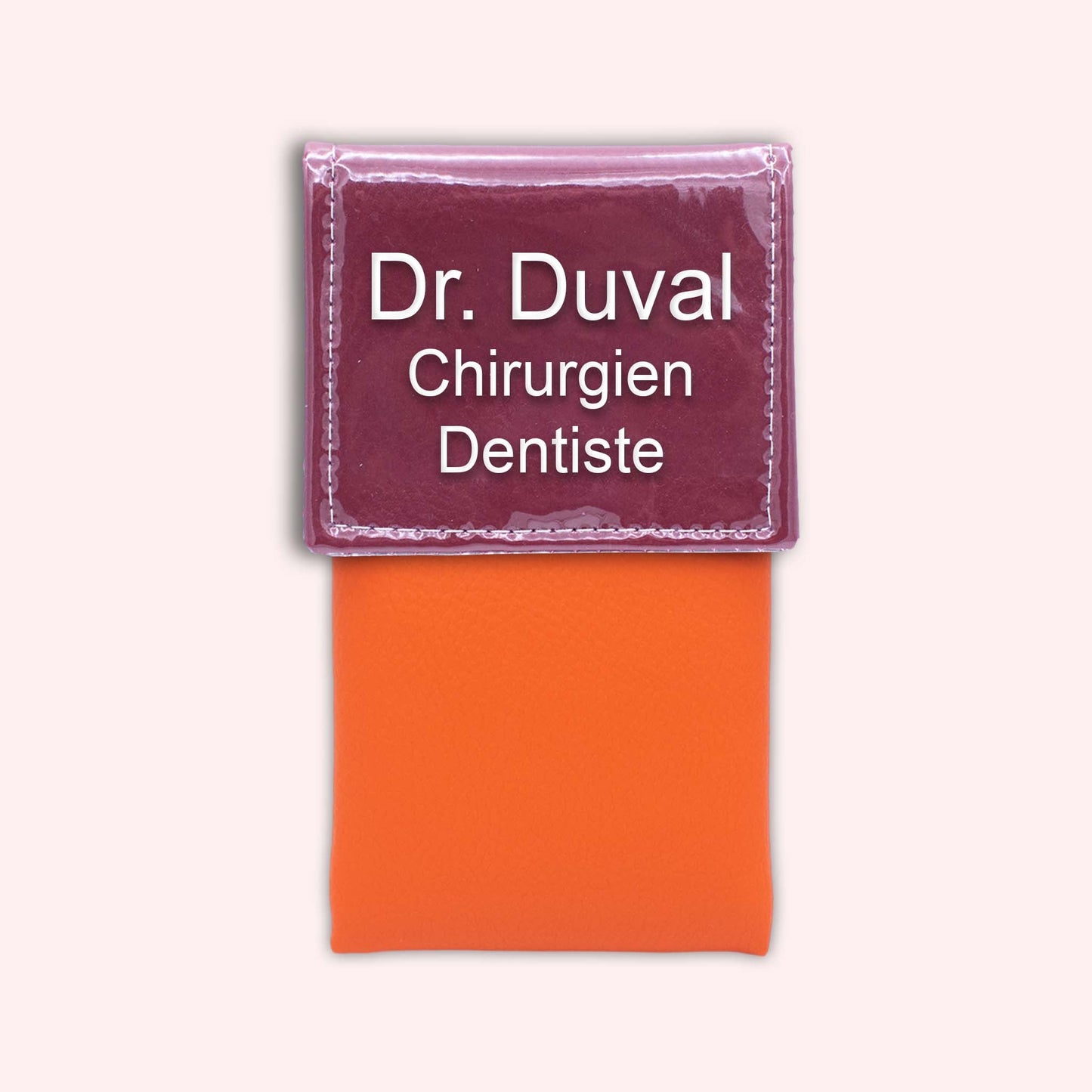 Two-tone Bordeaux flap pouch