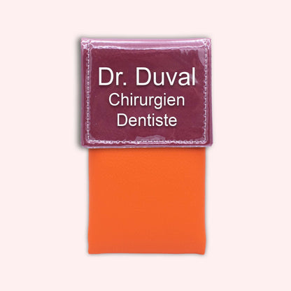 Two-tone Bordeaux flap pouch