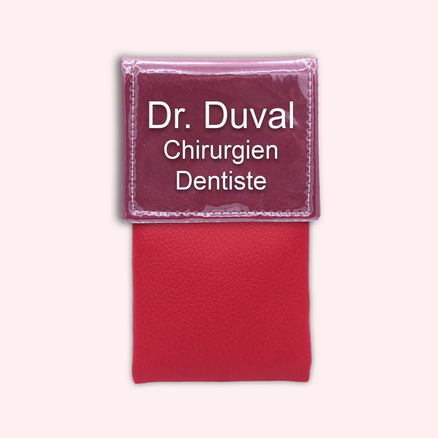 Two-tone Bordeaux flap pouch